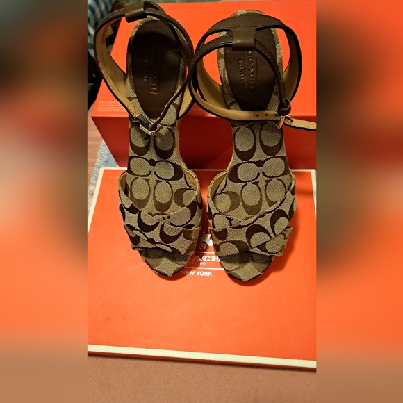 Authentic Coach Wedge sandles. - Picture 2 of 5